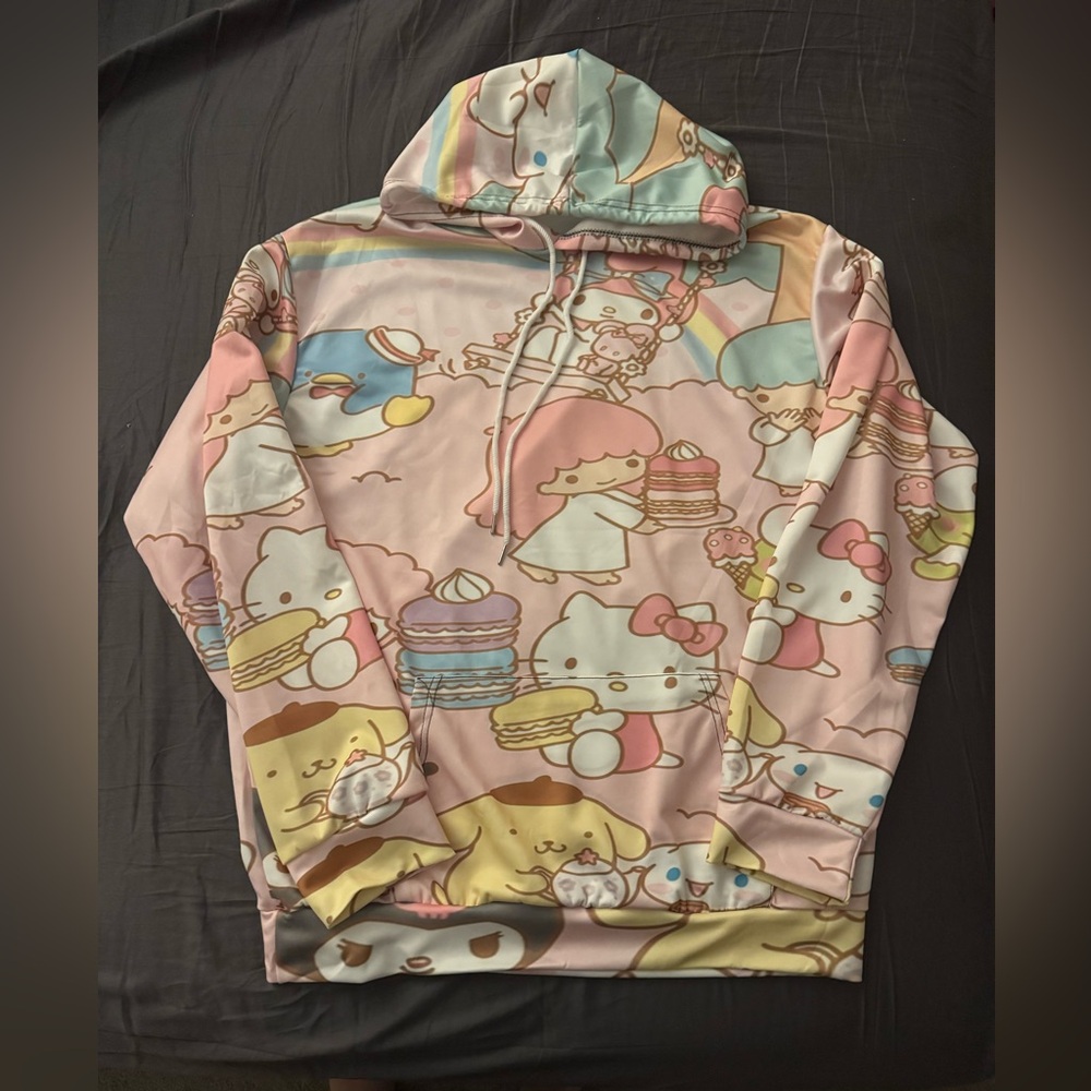 Sanrio Hello Kitty Women Cute Character Pink Hoodie XL Brand New No Tags